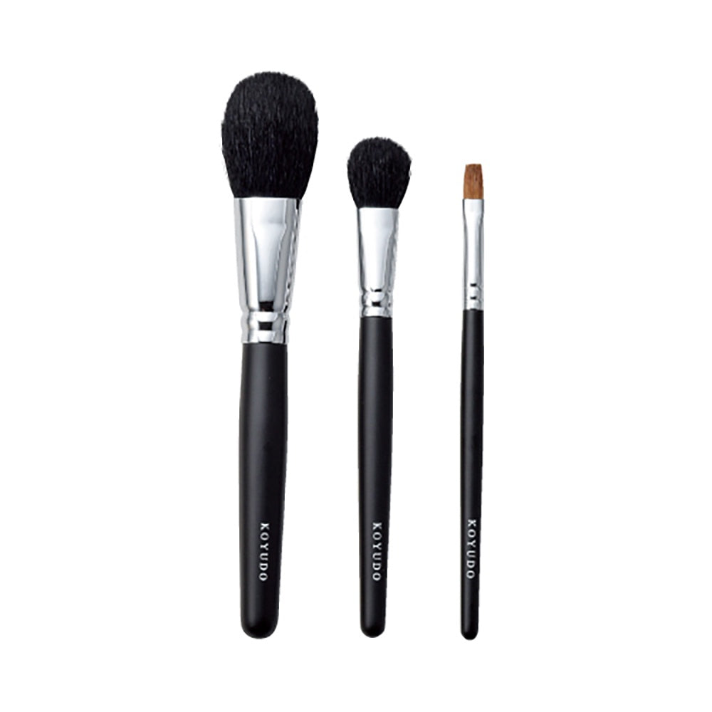 KOYUDO Kumano Brush Casual Set of 3 (Cheek, Eye Shadow, Lip)