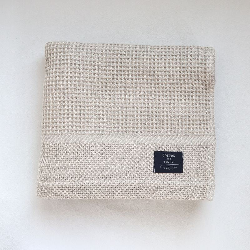 Senshu Nanbuori Cotton Linen Honeycomb Waffle Single Sheet