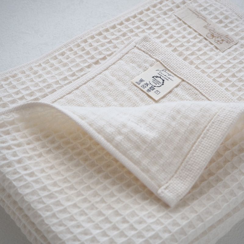 Sensyu Nanbuori Full Organic Soft Waffle Face Towel